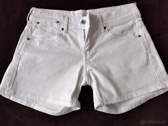 NOVE biele dámske rifle šortky, kraťase