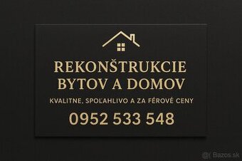Rekonštrukcia bytov a domov