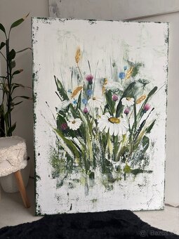 Obraz abstrakt lúčne kvety