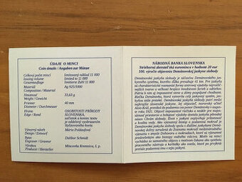 Certifikáty k eurovým proof minciam