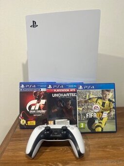 Predám zachovalú PlayStation 5 + ovládač + 3 hry 🎮🔥