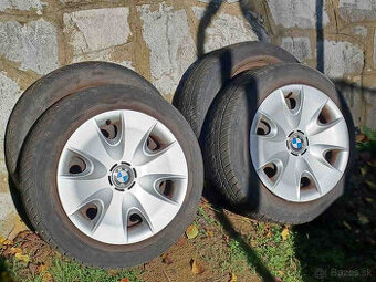 Zimné pneu R 16 + disky. Puklice BMW. alebo aj VÝMENA