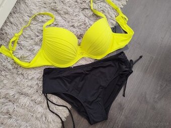 Dvojdielne plavky. 40/L,46/3XL. Neón žlté