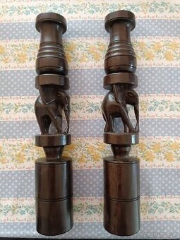 Svietniky z ebenového dreva z Afriky - 1