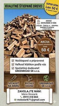 Štiepané palivové drevo