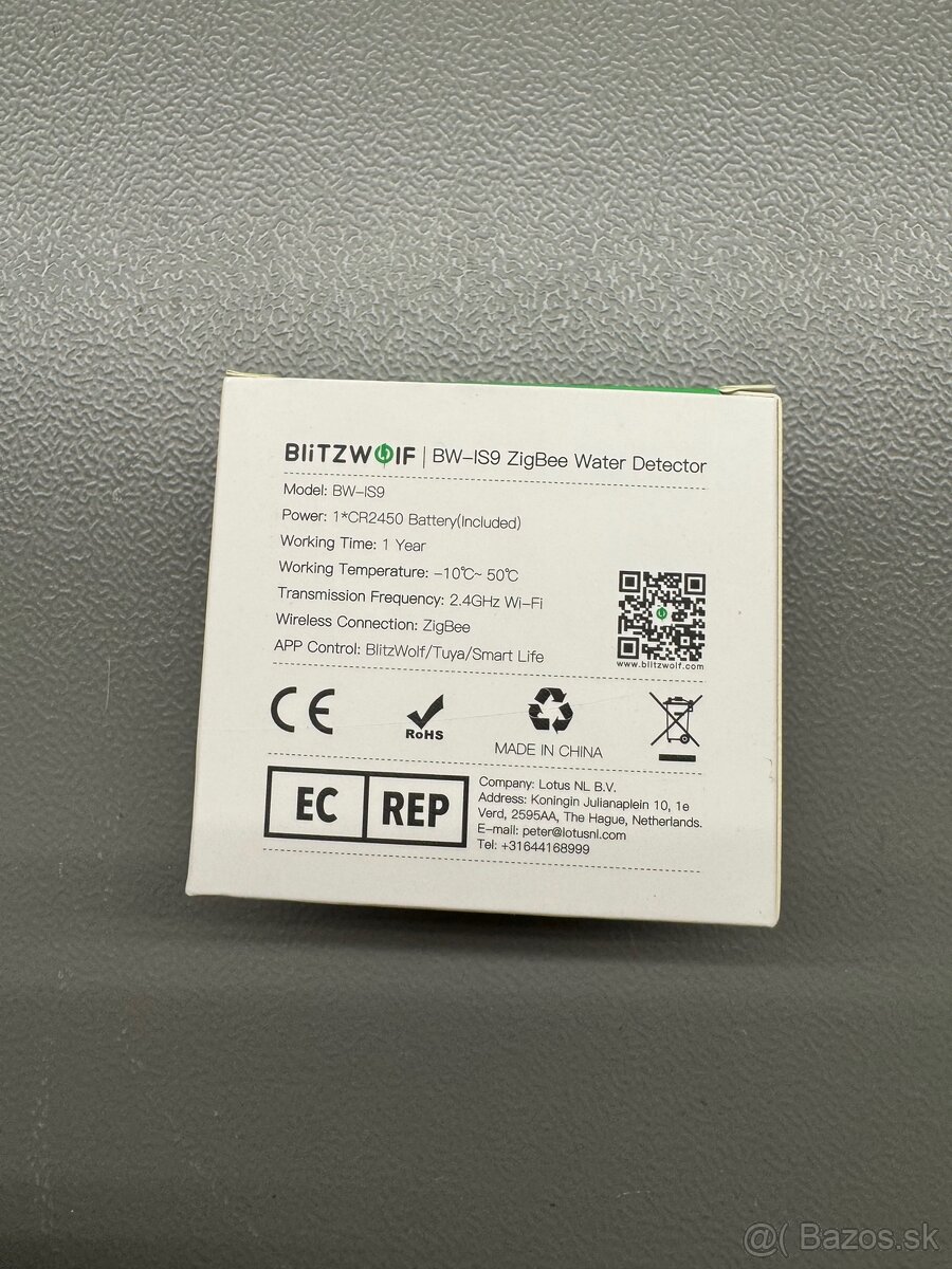 Predám Blitzwolf BW-IS9 (ZigBee Water Detector) 1ks - 2