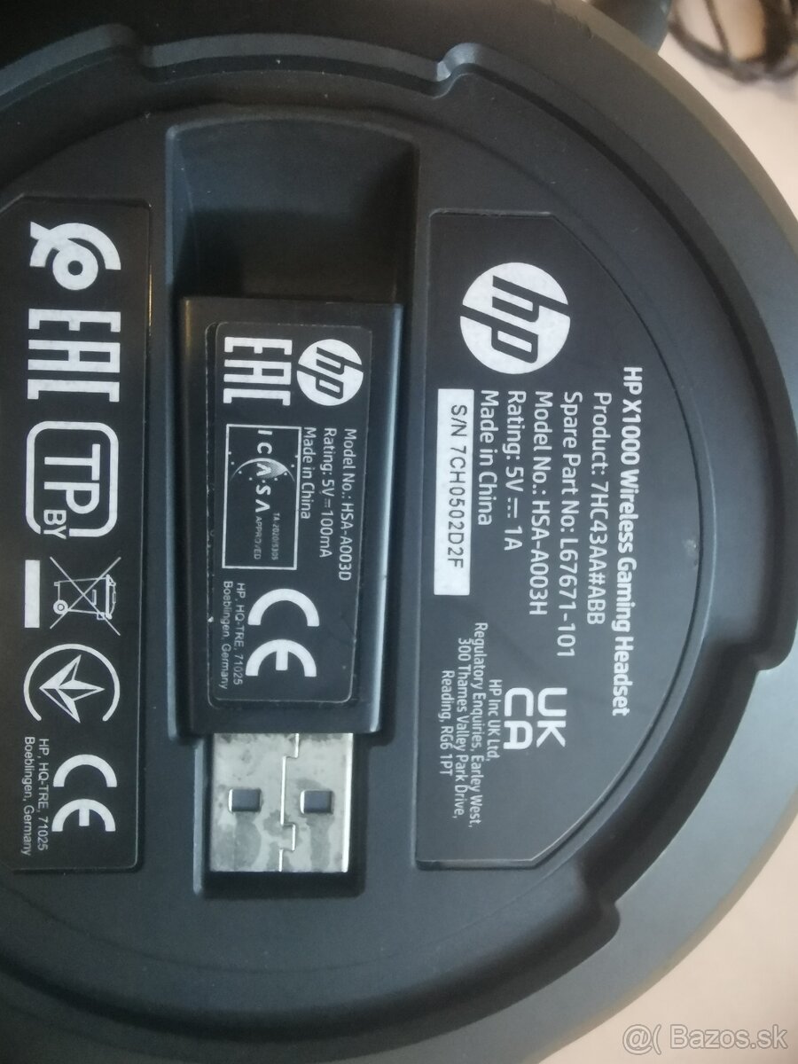 Herne sluchadla bezdrotove hp X1000 - 2