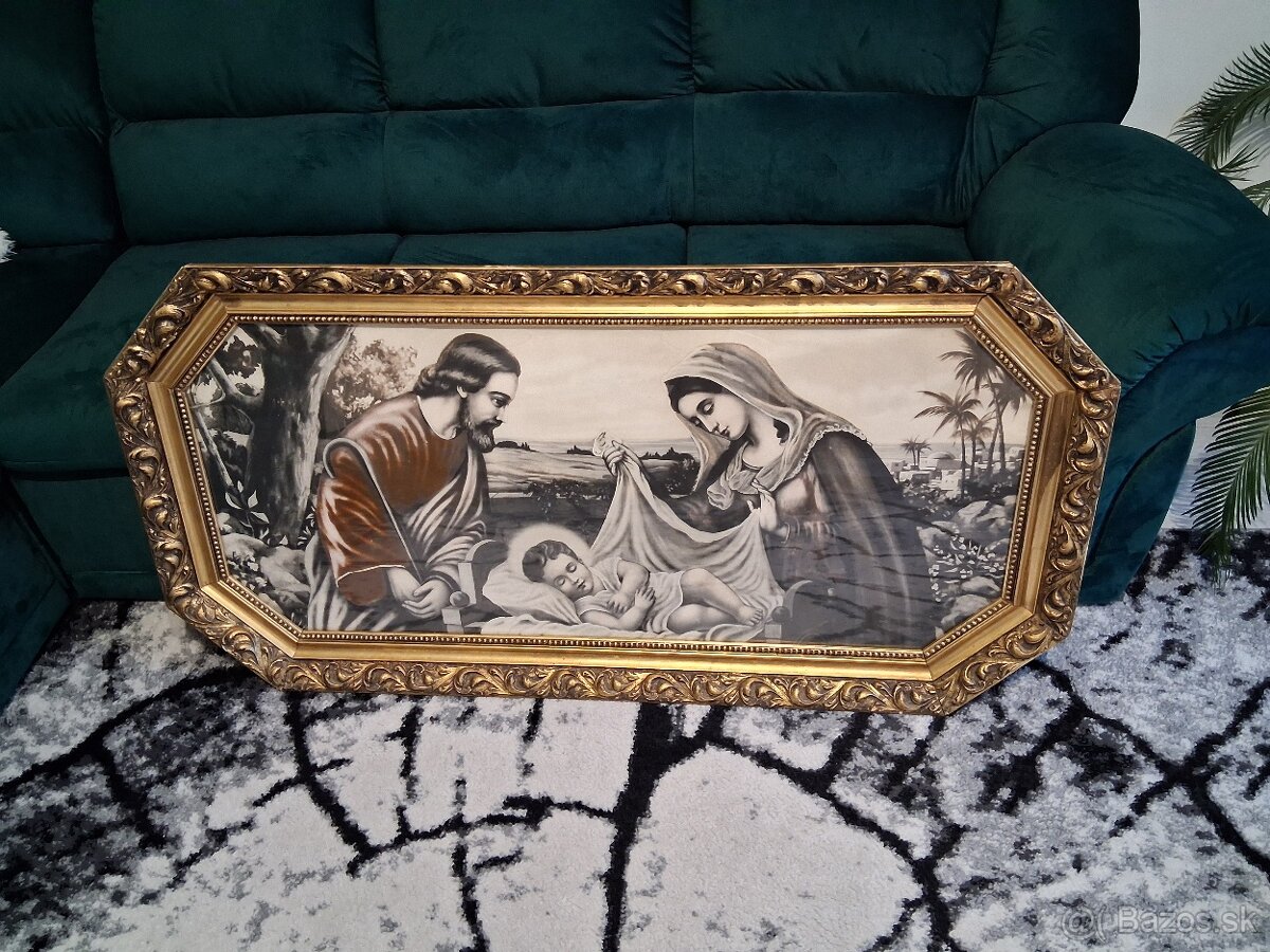 Predám krásny obraz Mária , Jozef a Ježiš . - 2