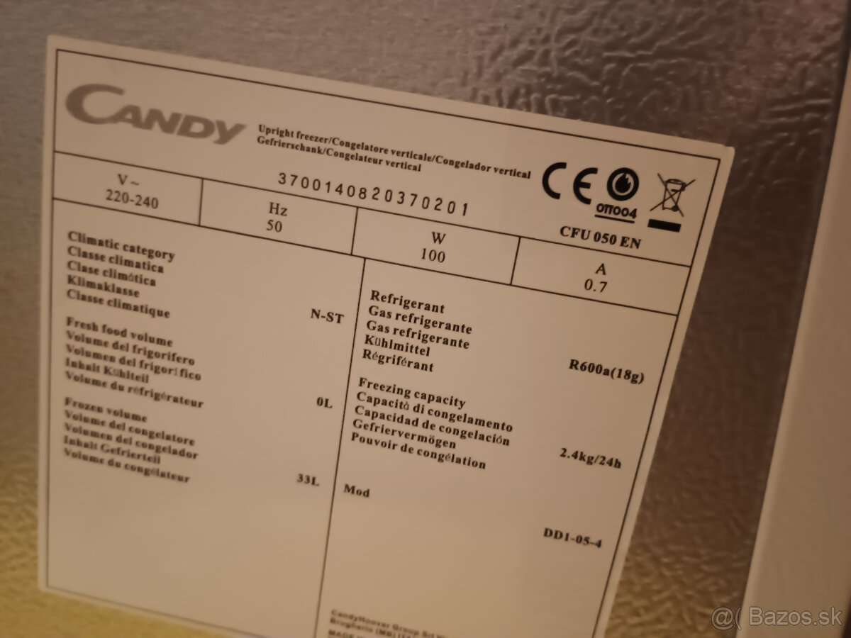 malá mraznička skriňová CANDY CFU 050 E - 2