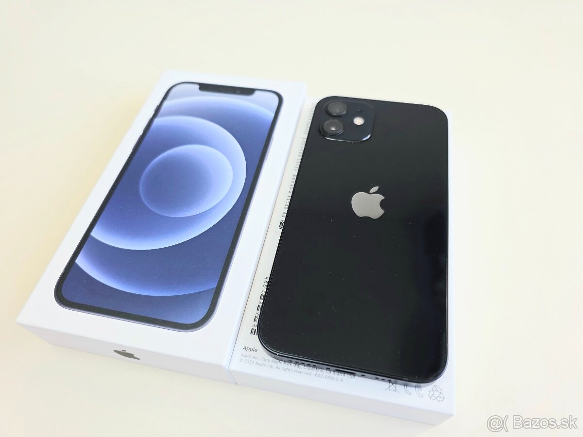 APPLE IPHONE 12 128GB BLACK BATERKA 100% - 2