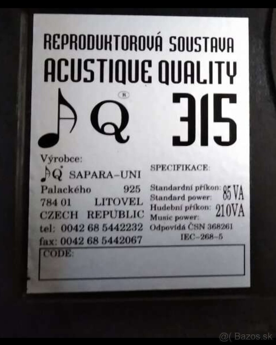 Reprobedne AQ-315 - 2