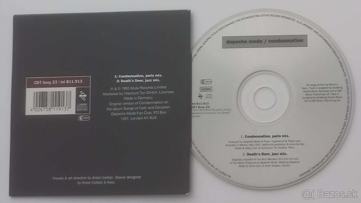 Depeche Mode Germany CD Condemnation - 2