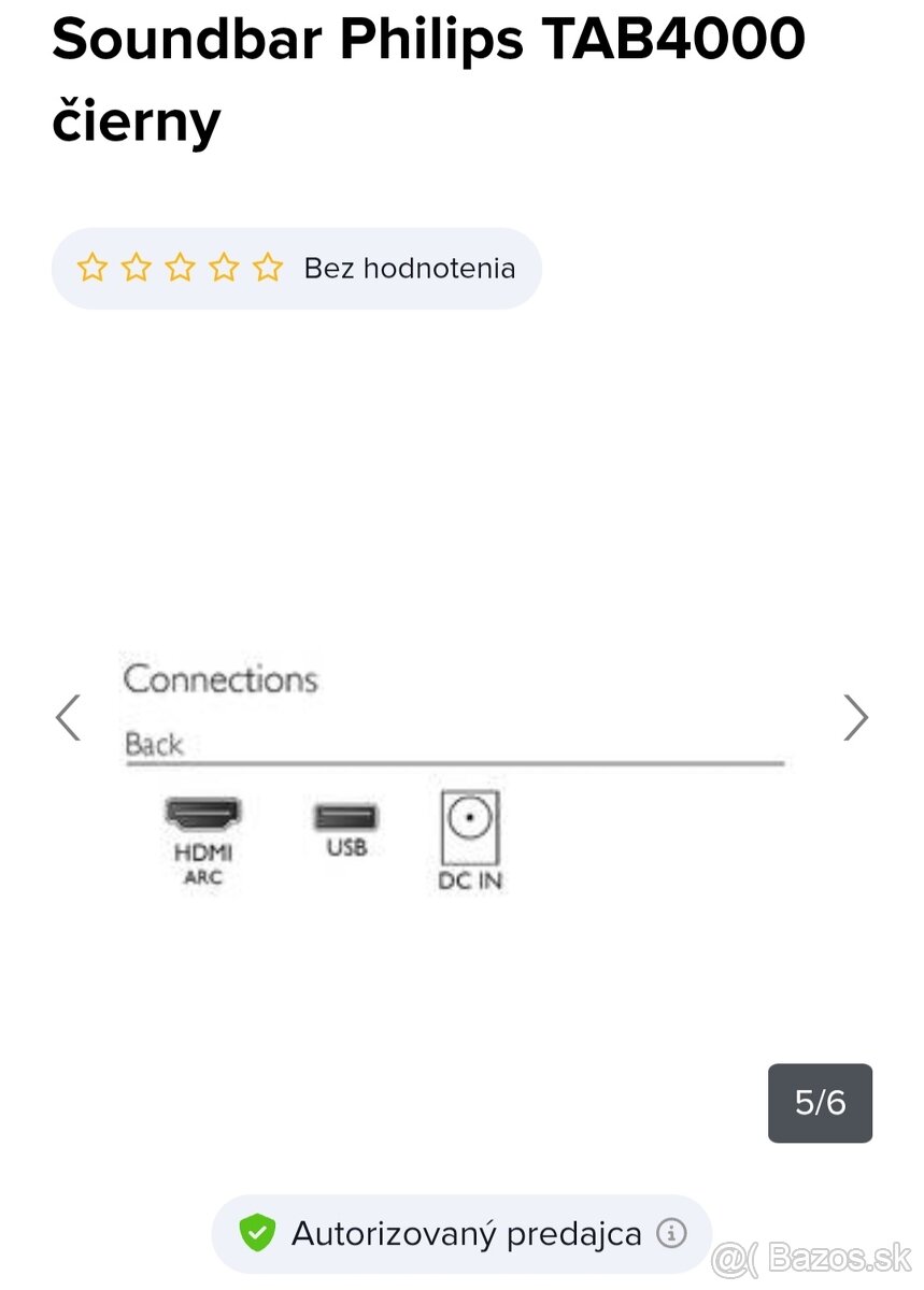 Soundbar, Reproduktor, domáce kino Philips TAB4000 - 2