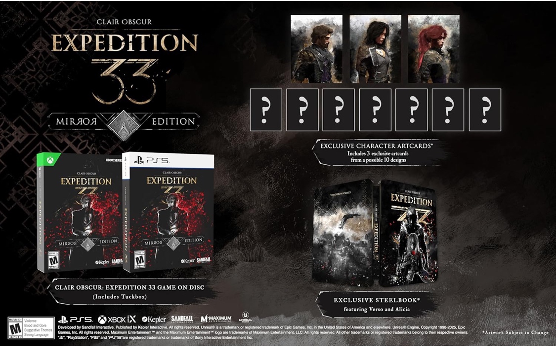 Clair Obscur Expedition 33 Mirror Edition aj steelbook - 2