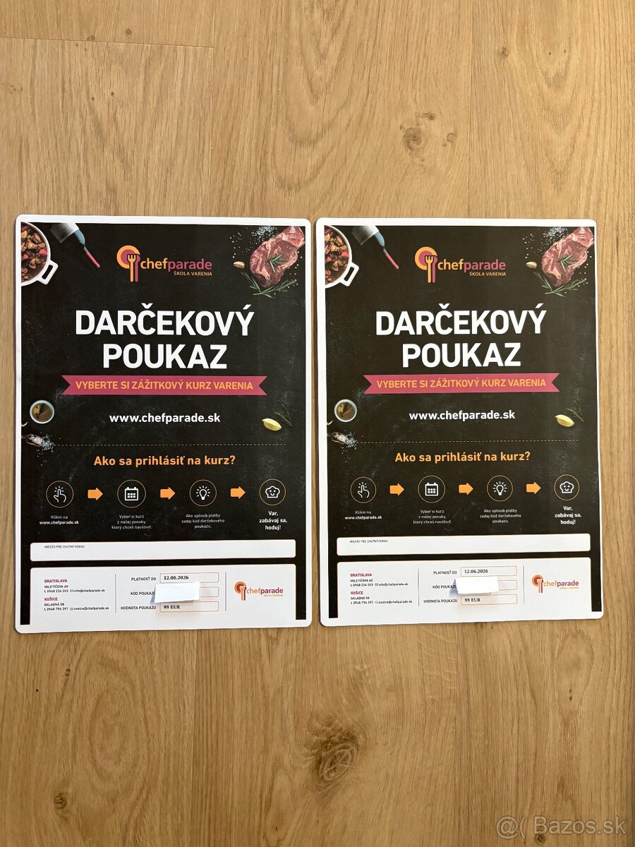 CHEFPARADE darčekový poukaz - 2