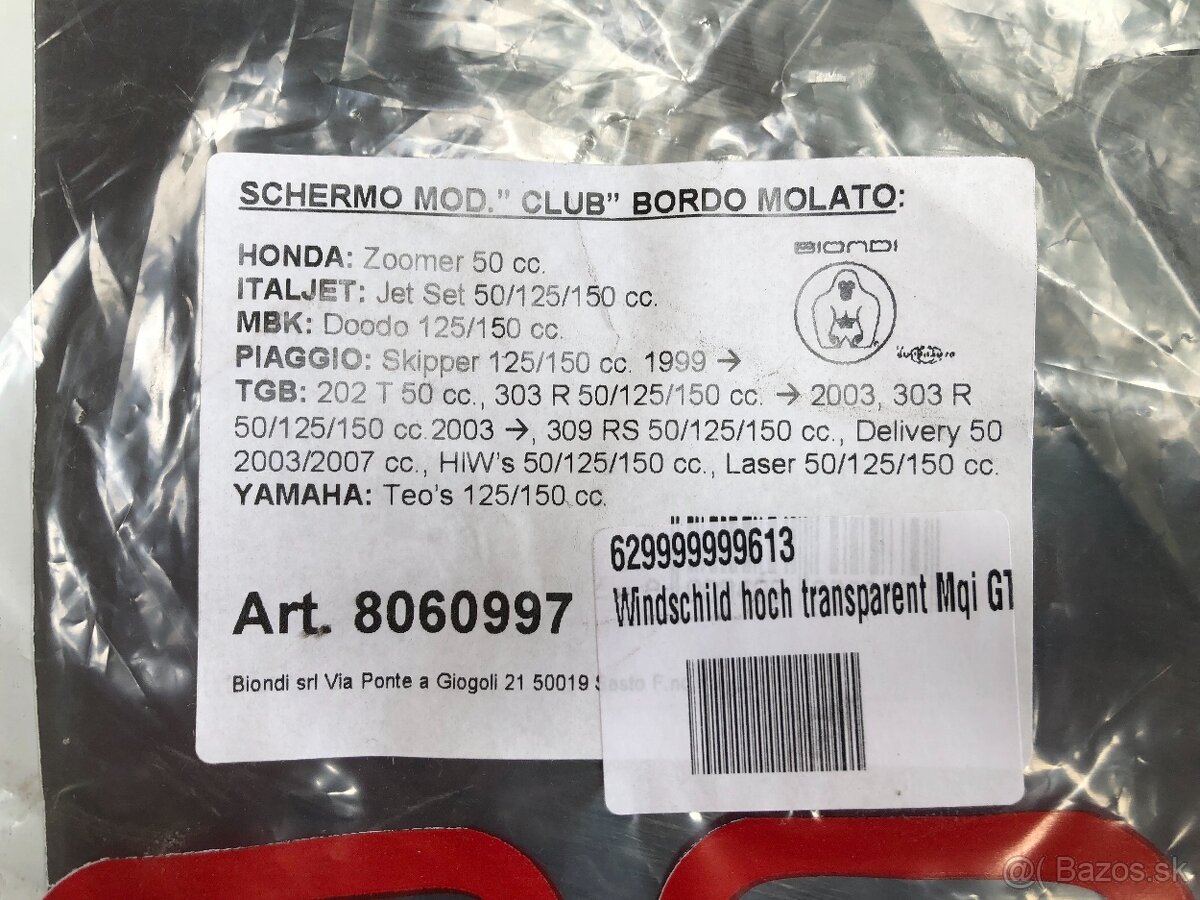 Nový plexištít BIONDI - 2