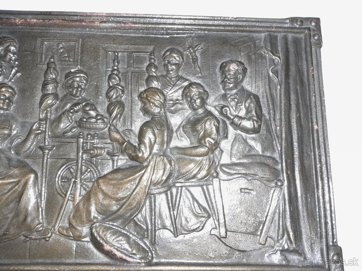 Tál plát tabule litina - myslivost (925D) - 2