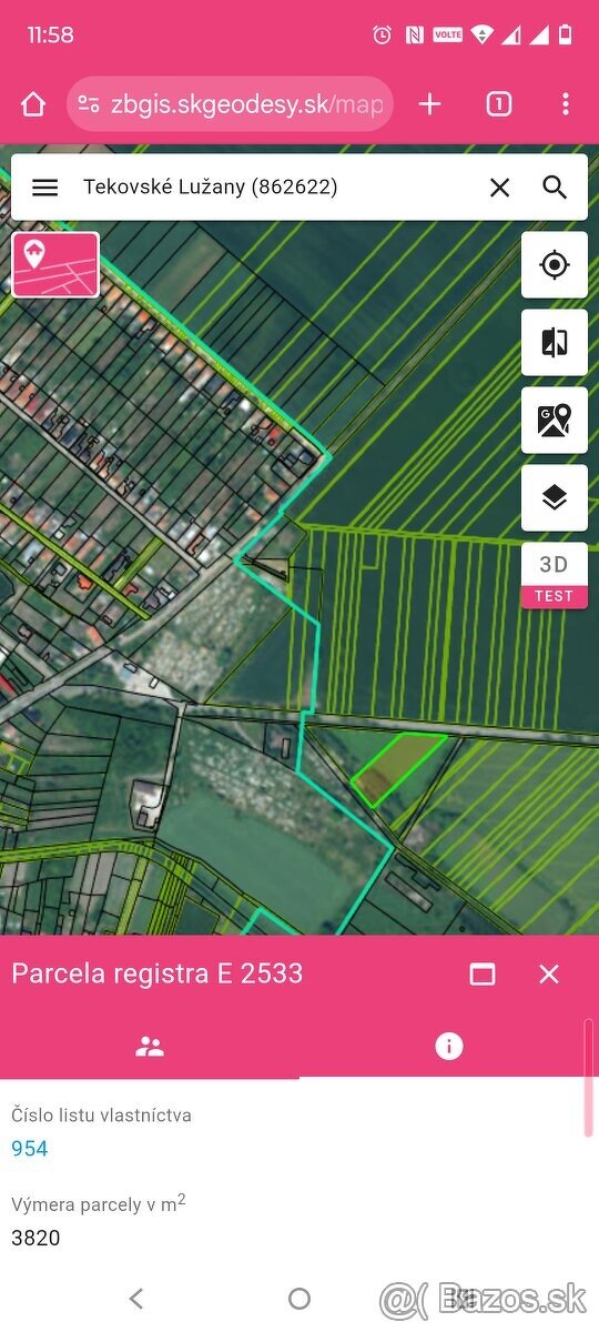 Stavebný pozemok -Tekovske lužany podnikanie 3820m² - 2