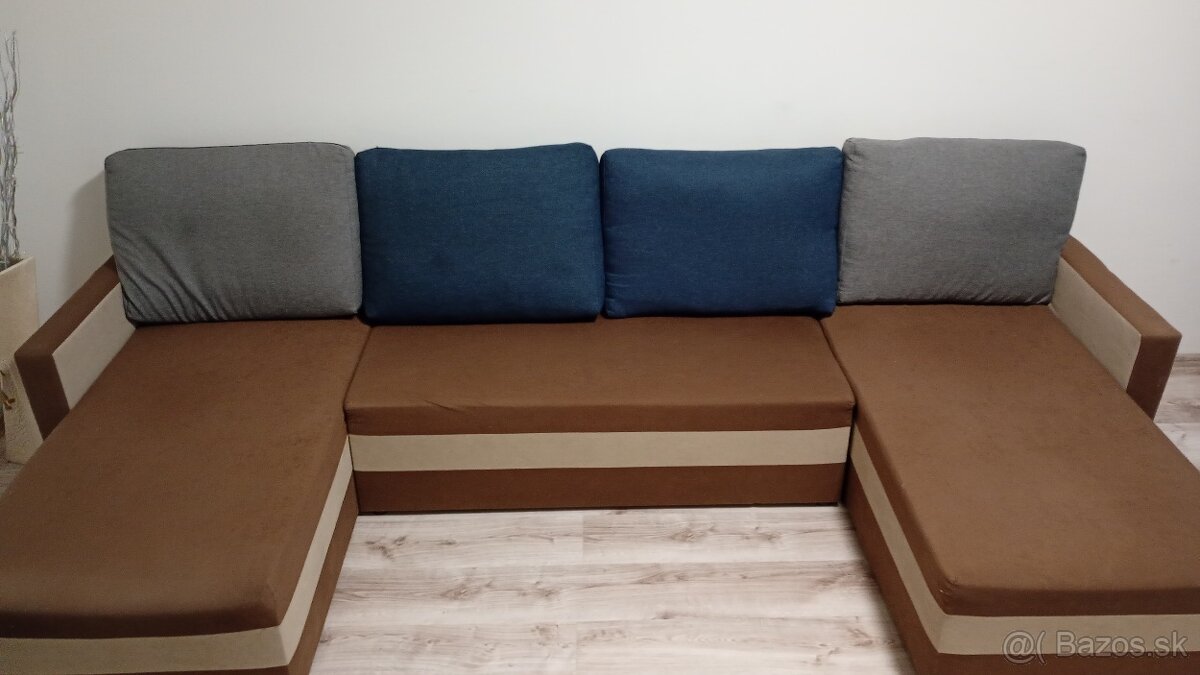 Predám rohovú rozkladaciu sedačku do tvaru U – ako nová - 2