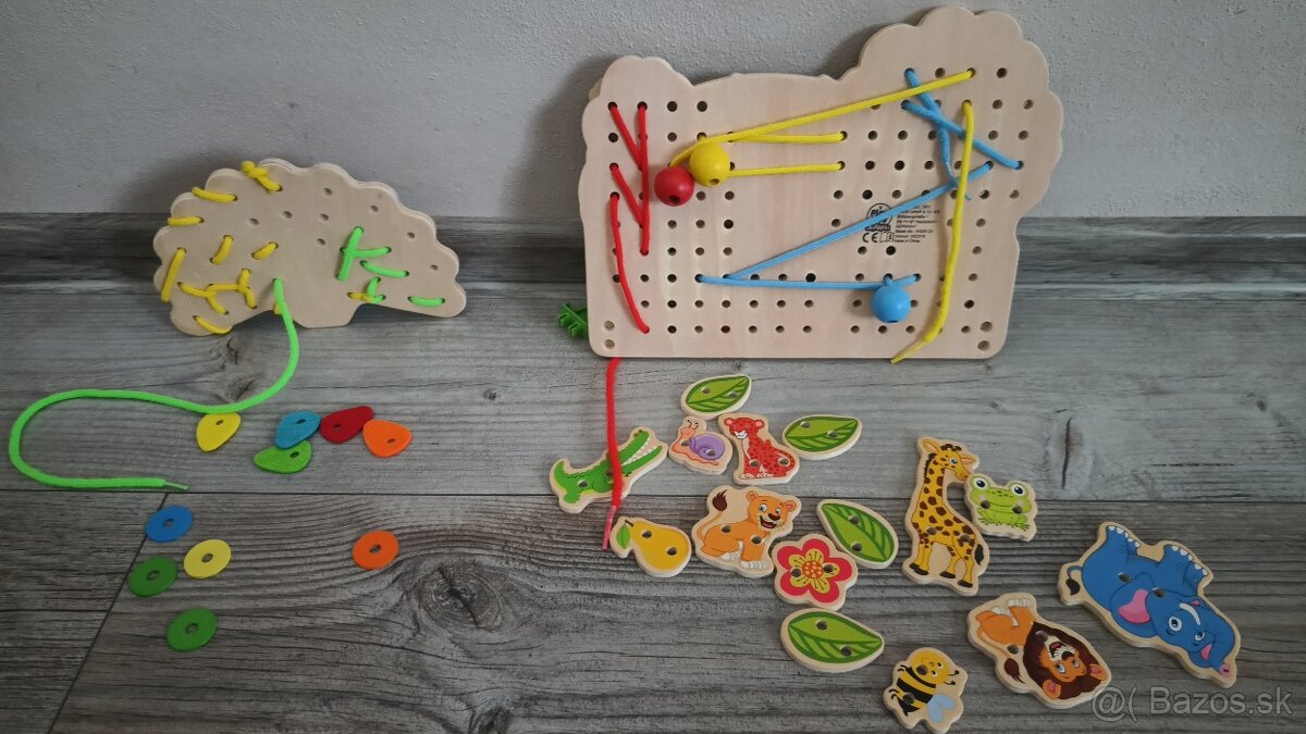Drevené hračky so šnúrkami - 2