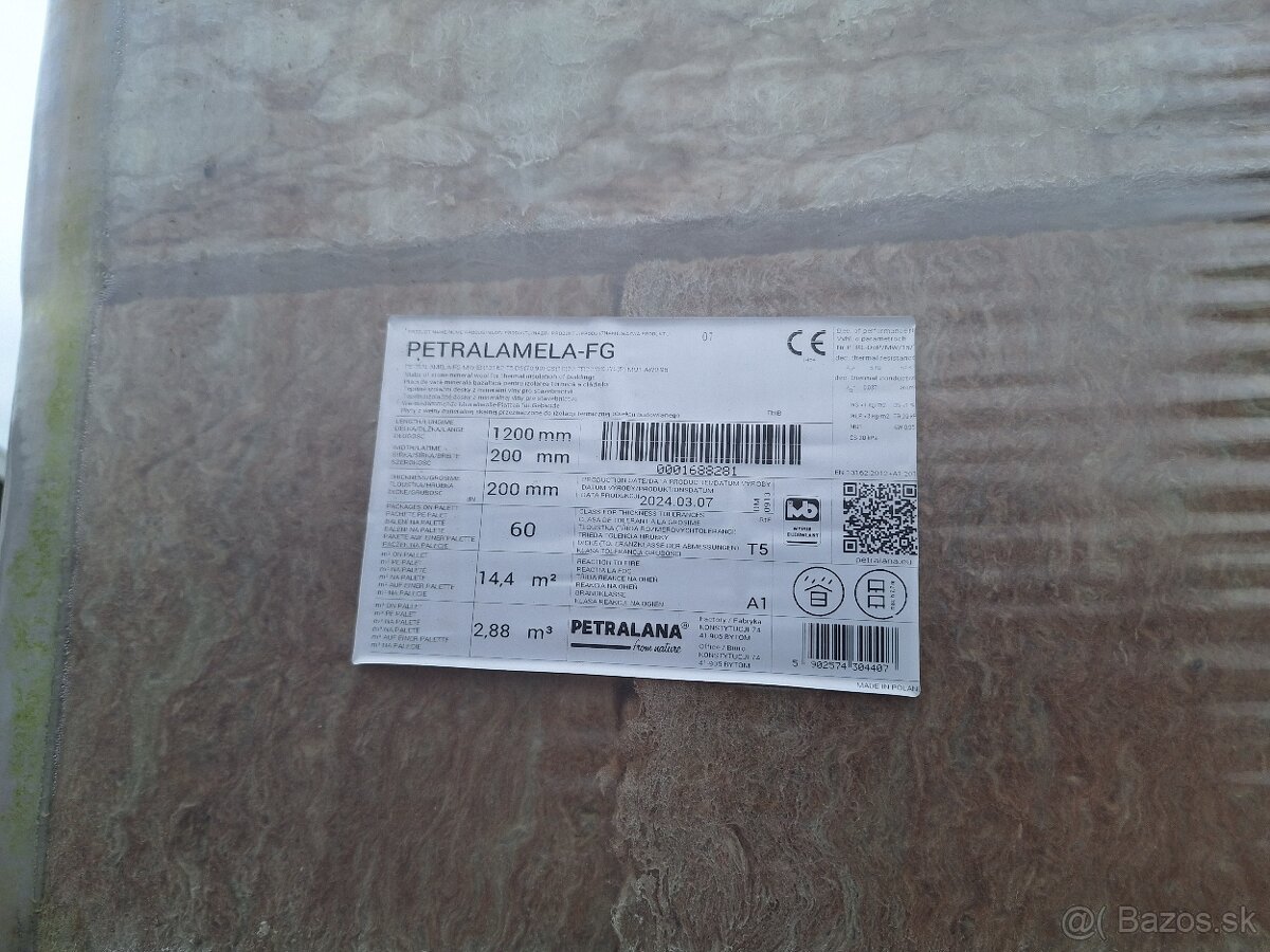 PETRALAMELA-FG lamely z kamennej vlny hr. 200mm - 2