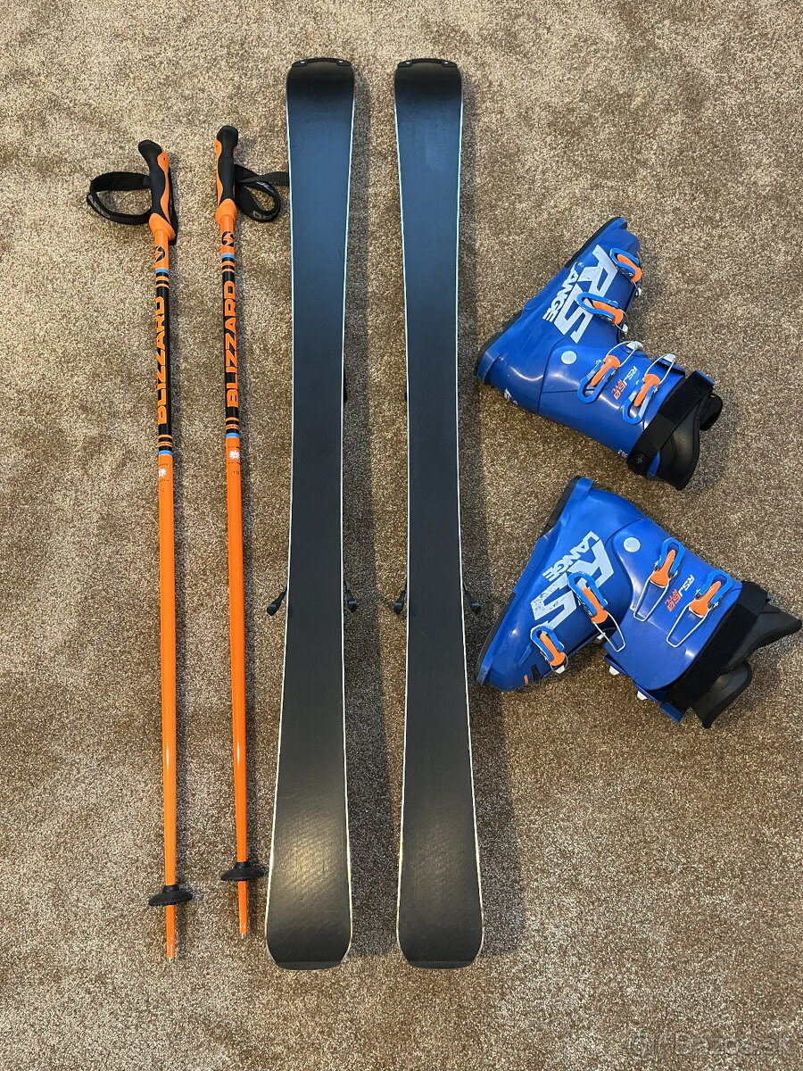 Lyže Blizzard 130cm, lyźiarky lange, paličky - 2