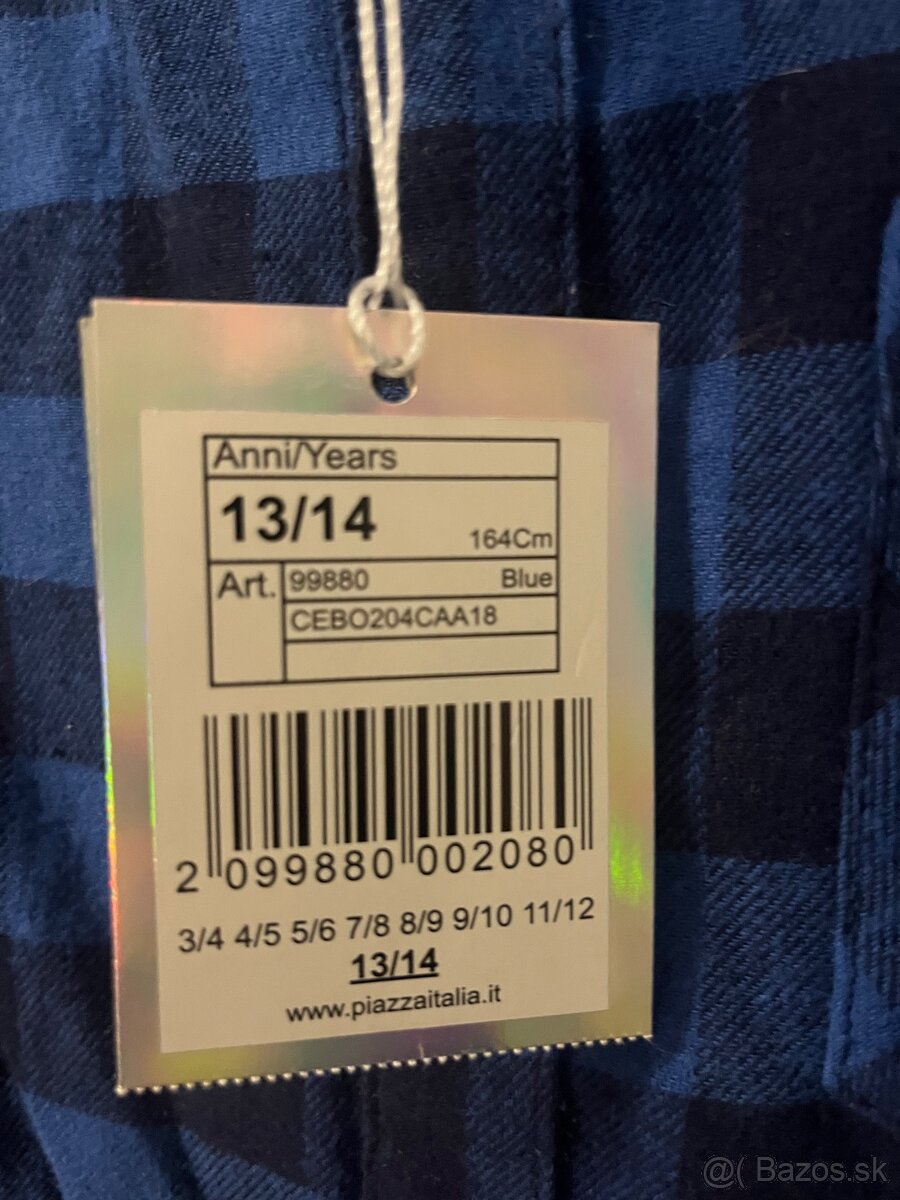 Chlapčenská košeľa 13-14r - 2