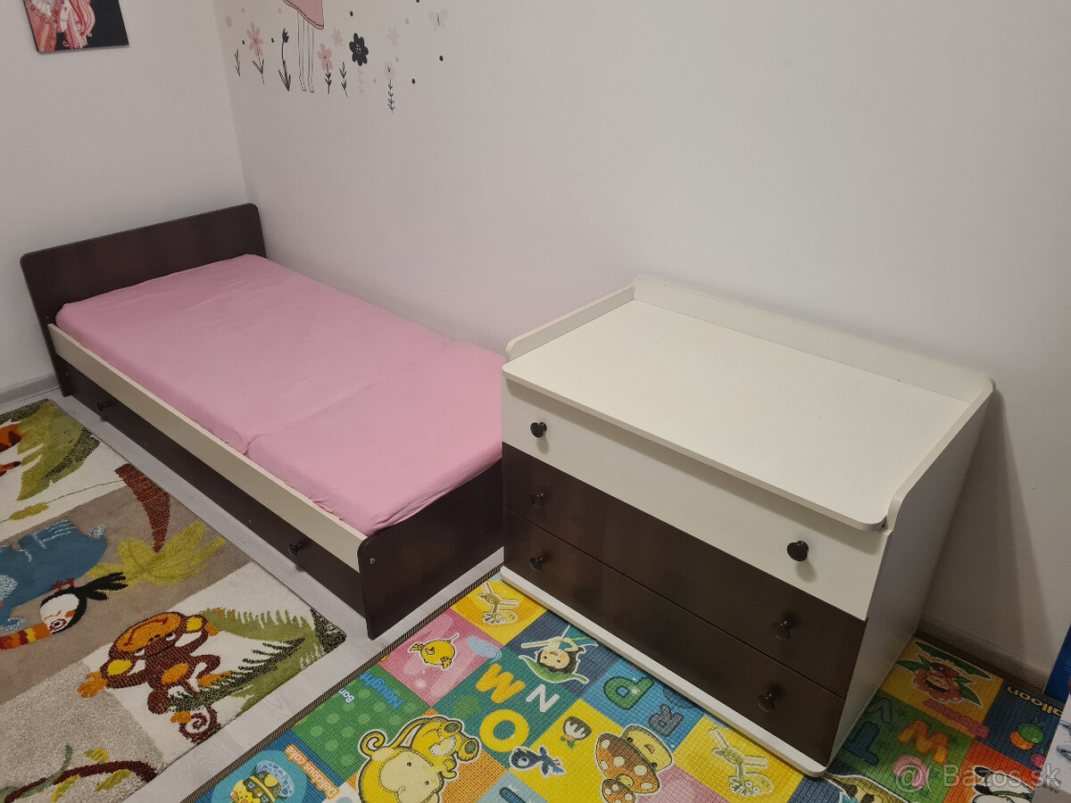 Detská postieľka s komodou - 2