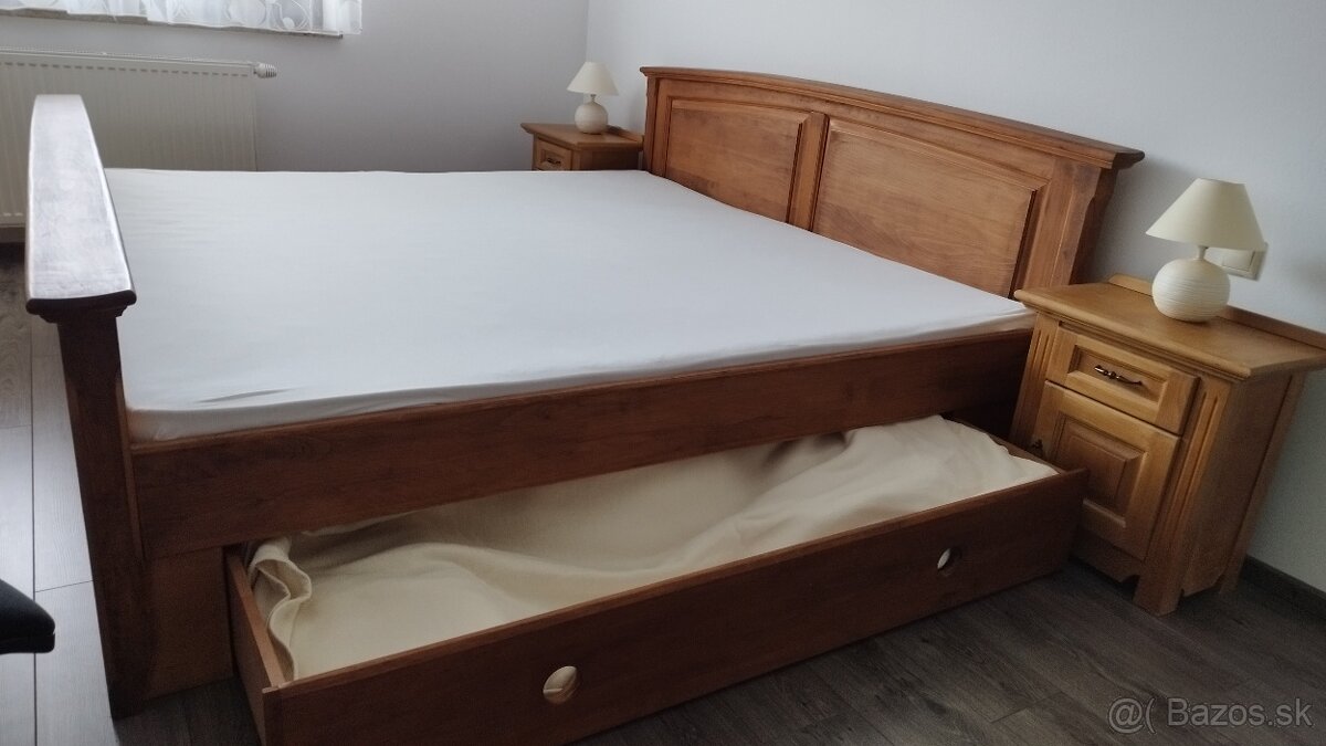 Manželská posteľ buková - 2
