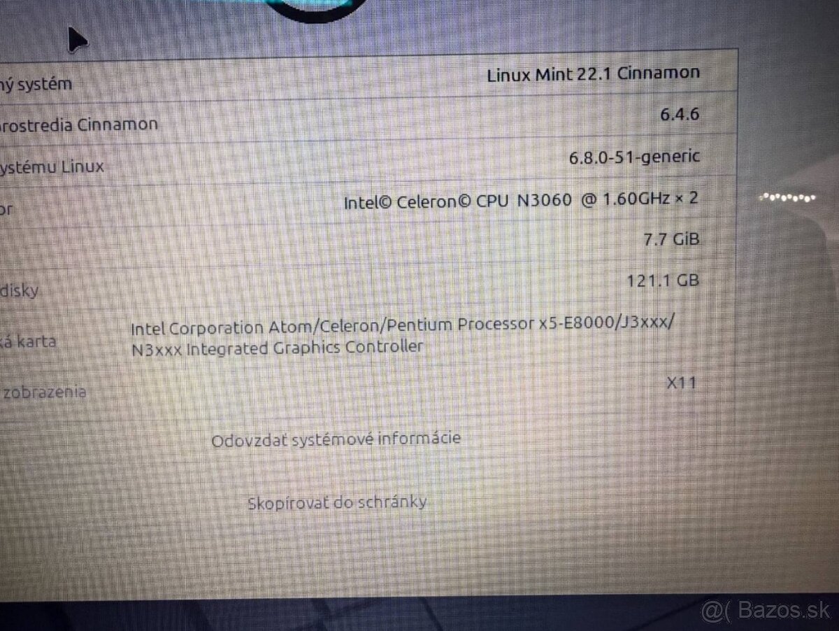 Notebook Dell Celeron N3060 / 8GB RAM / 128GB SSD / HD - 2