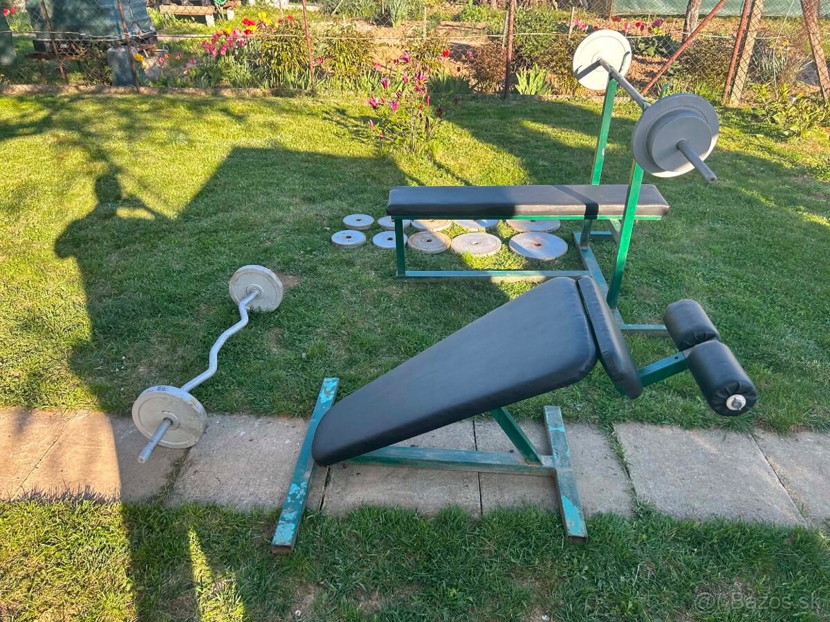 Bench lavička, tyč, 173kg - 2