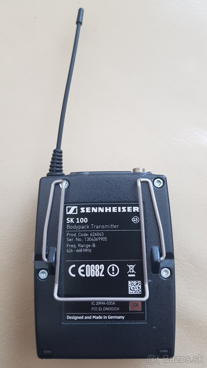 Bodypack vysielač Sennheiser SK100 G3 range B - 2