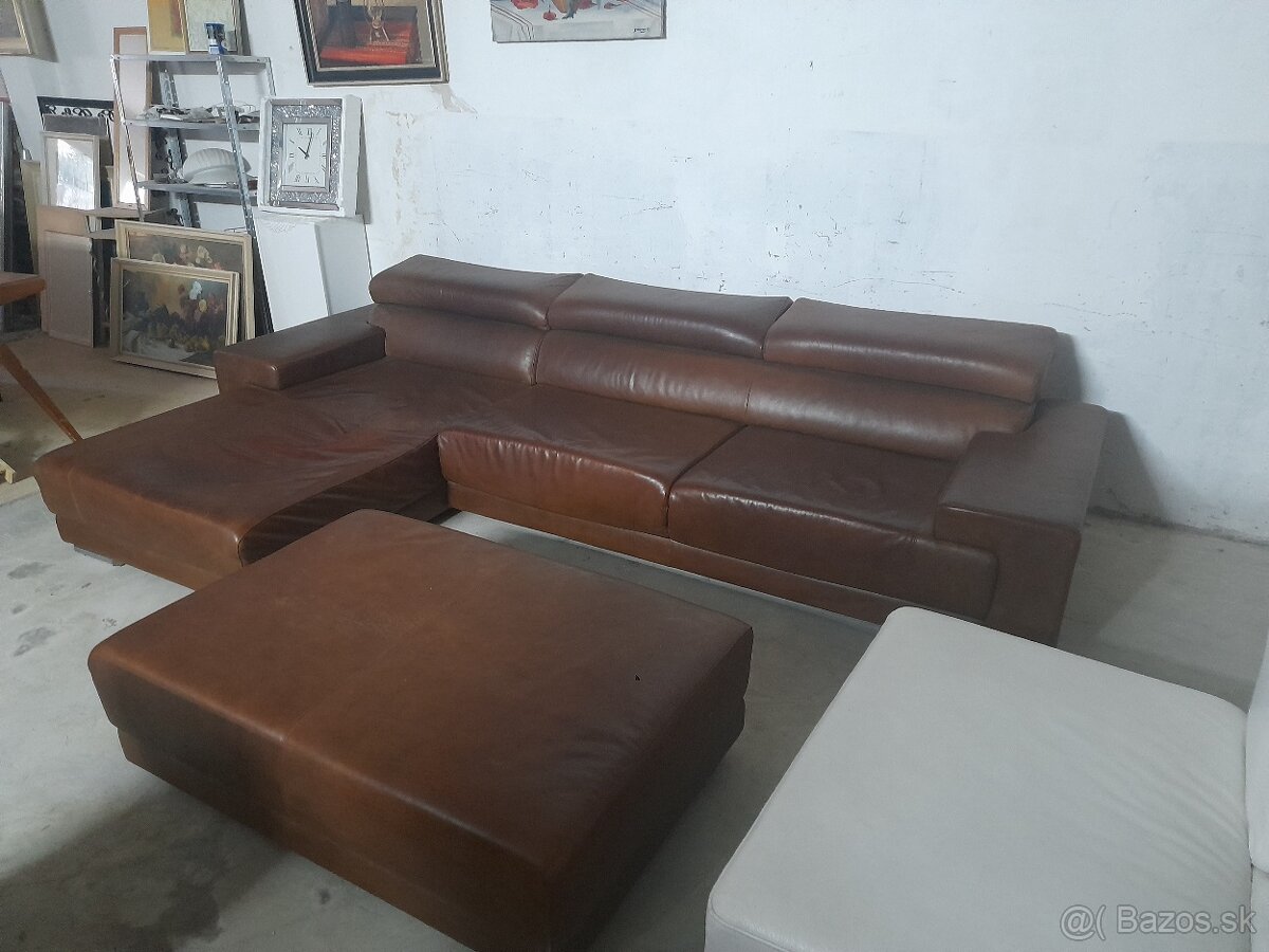 kožena rohova sedačka - 2