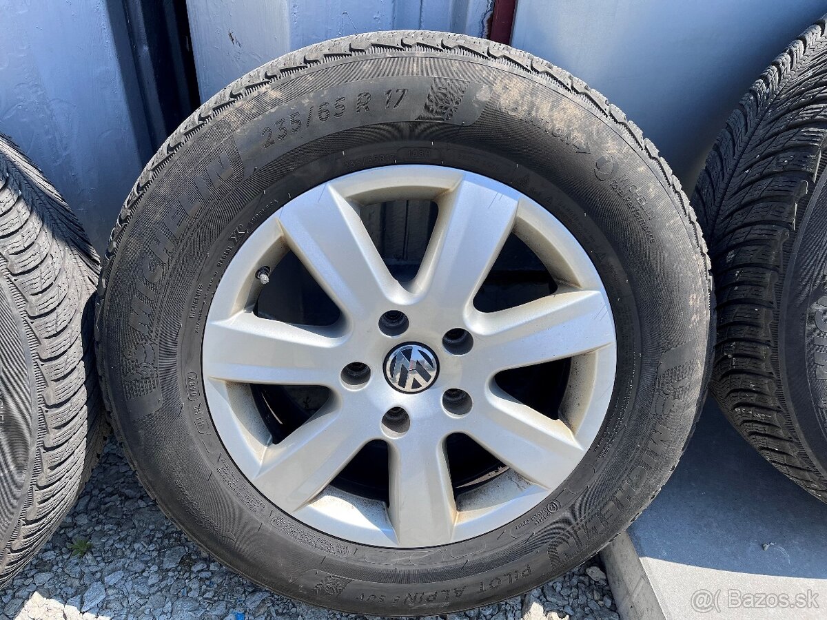 hliníkové disky + zimne pneu VW Touareg 235/65/R17 - 2