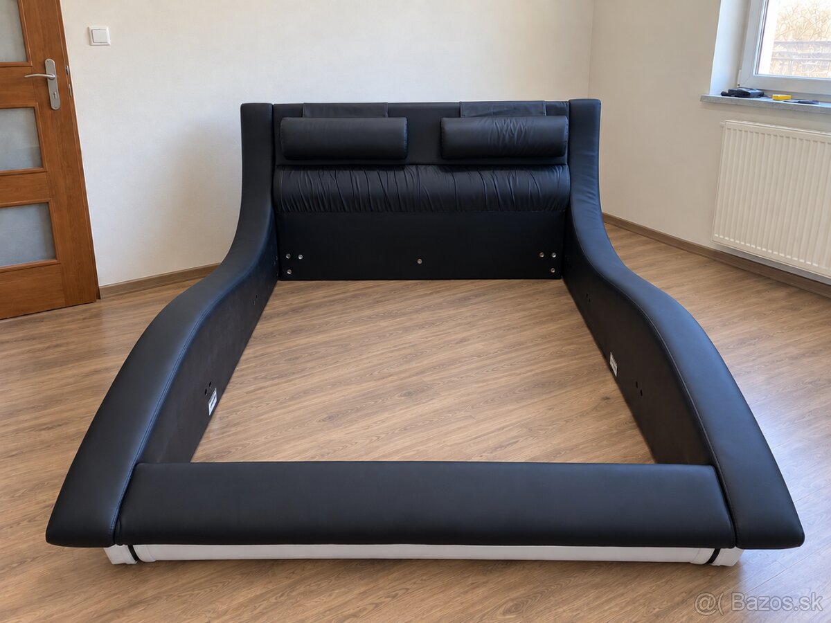 Posteľ 160 × 200 cm – nová, ekokoža - 2