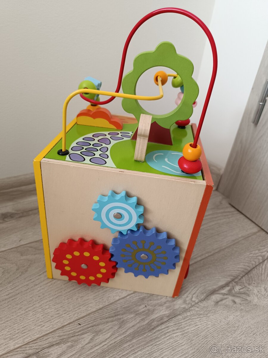 Drevená kocka -montessori hračka - 2