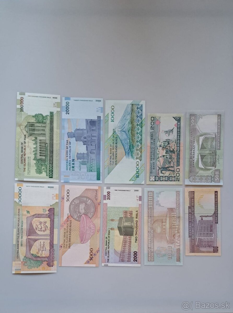 Bankovky Irán 10 kusov - 2