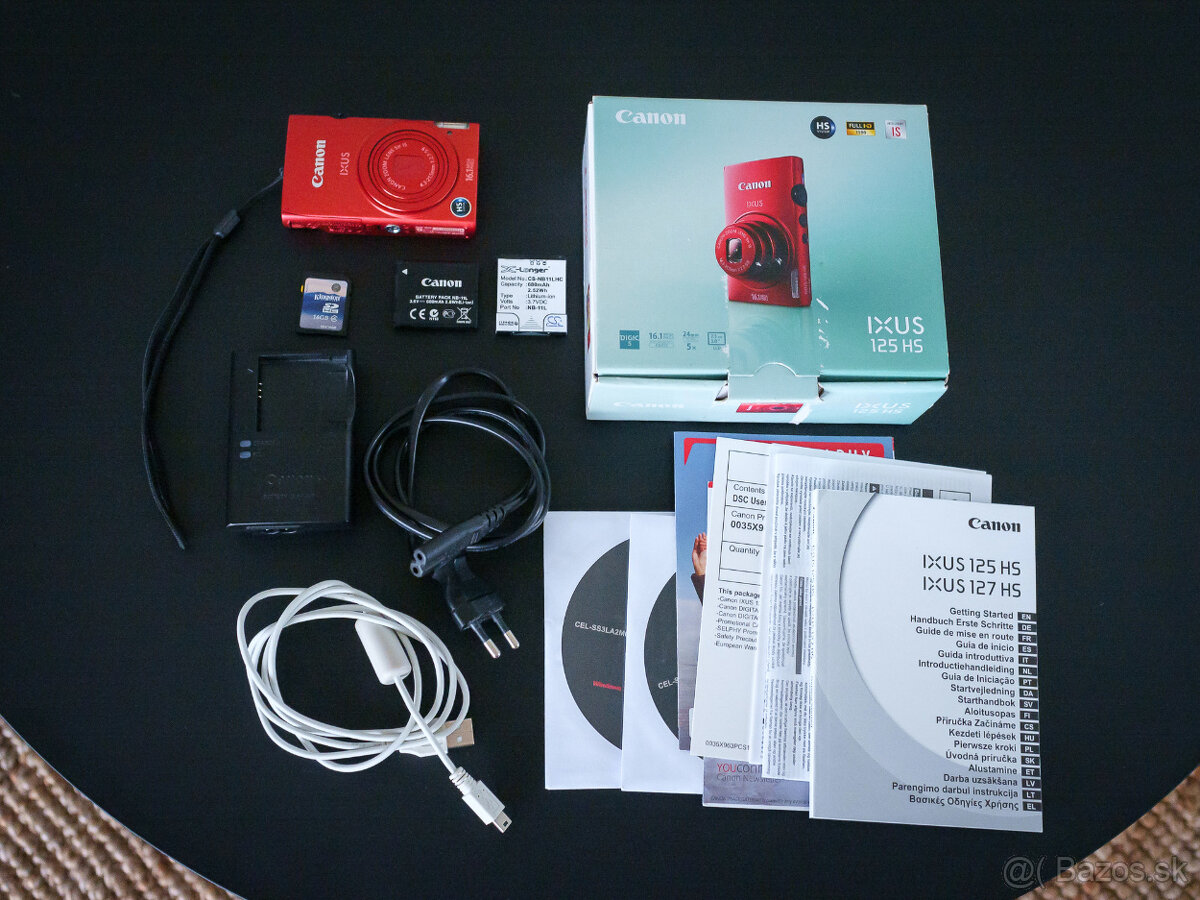 Canon IXUS 125 HS červený - 2