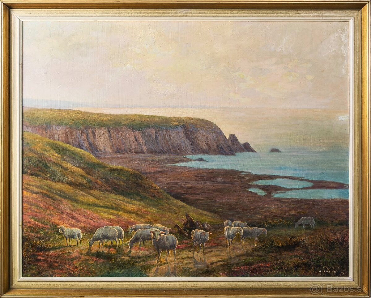 Atlantické pobrežie v okolí Royan , J.Fuith , olej na sololi - 2