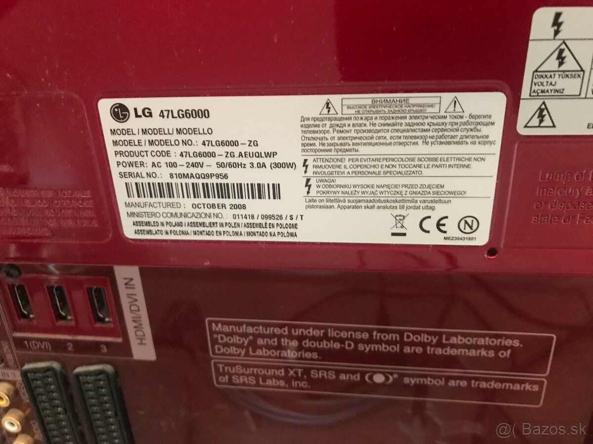 TV LG 47LG6000 - 2