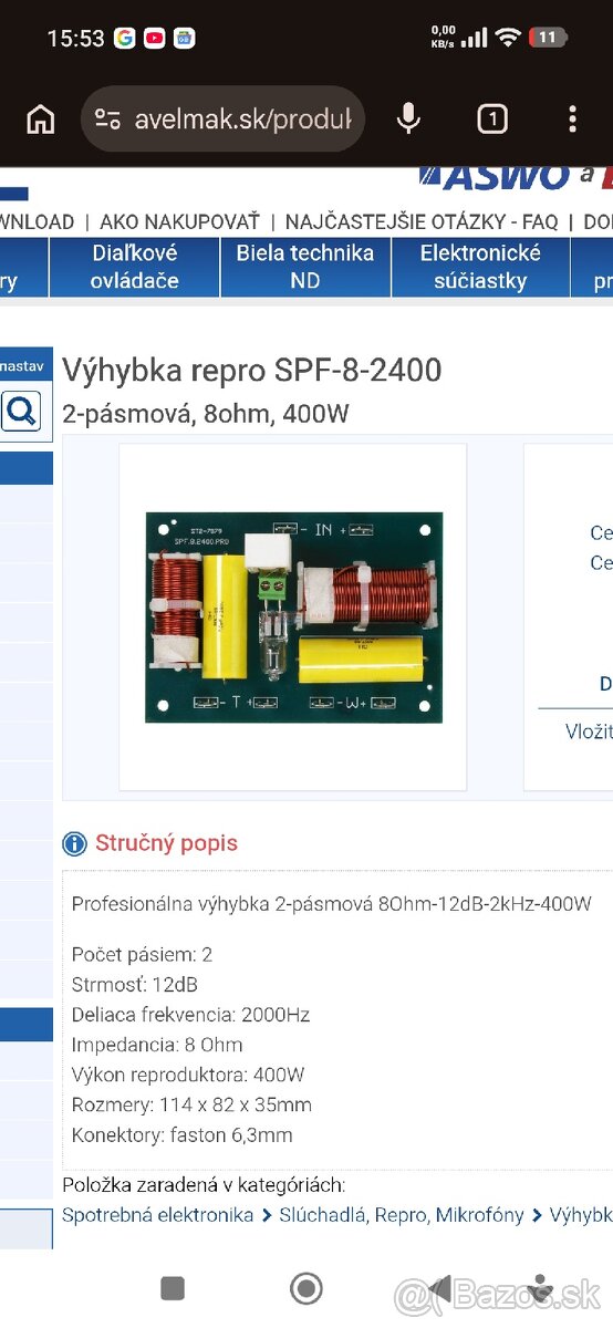 Pasivne vyhybky - 2