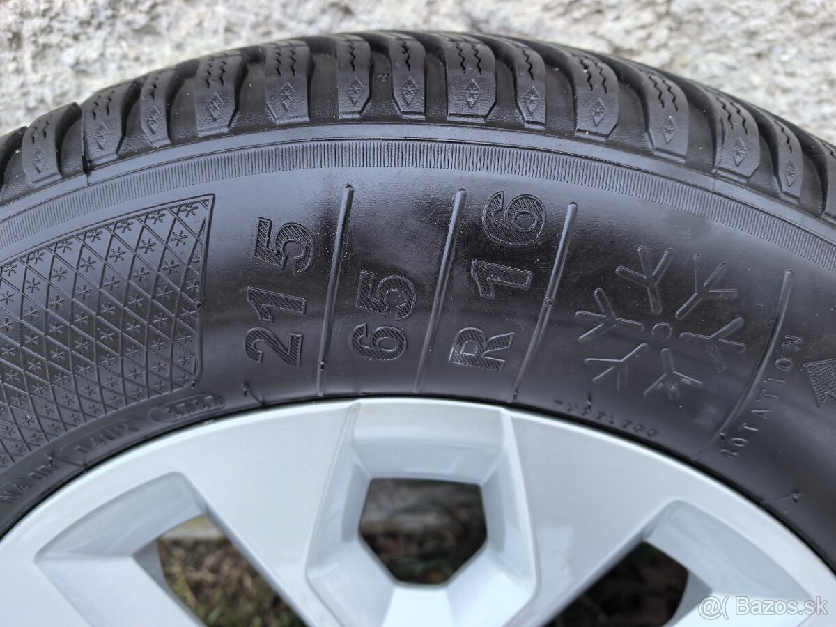Hliníkové disky Dacia Duster , zimné pneumatiky 215/65/R16 - 2
