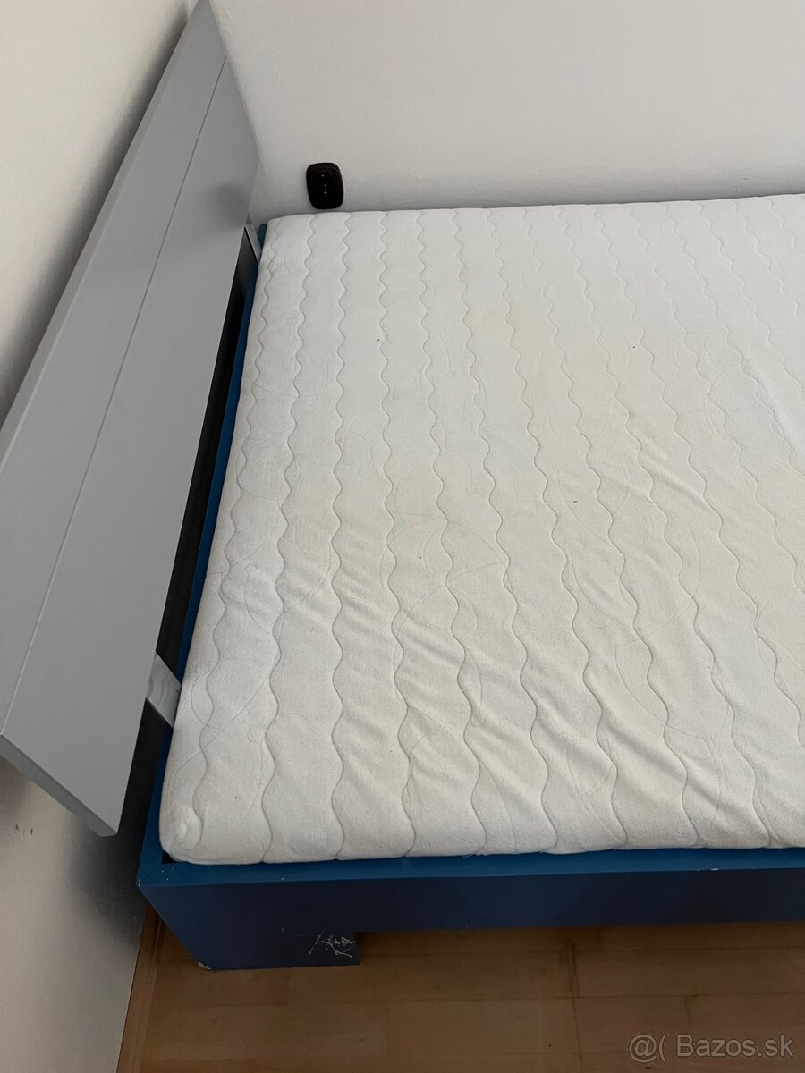 Posteľ 200x140cm--modrá - 2