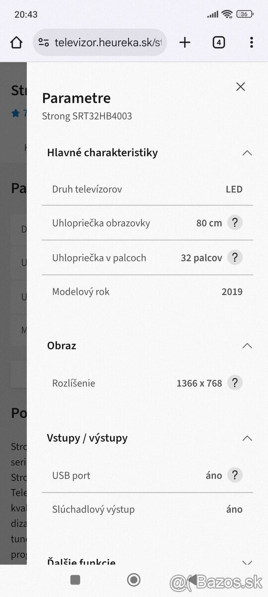 TV Strong 32"/80cm - 2