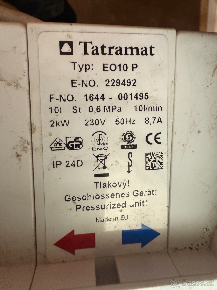 Tatramat prietokový ohrievač 10L - 2