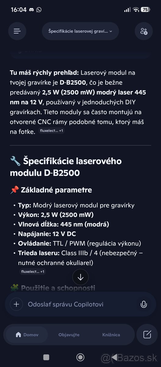 Laserová gravirka CNC- 2,5w - 2