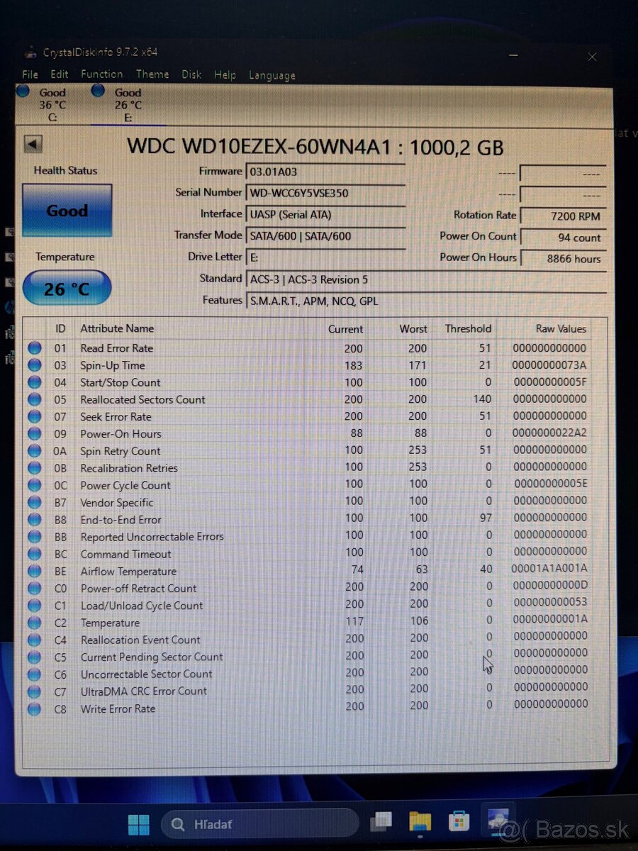 1TB HDD Western Digital Blue (7200 RPM) - 2
