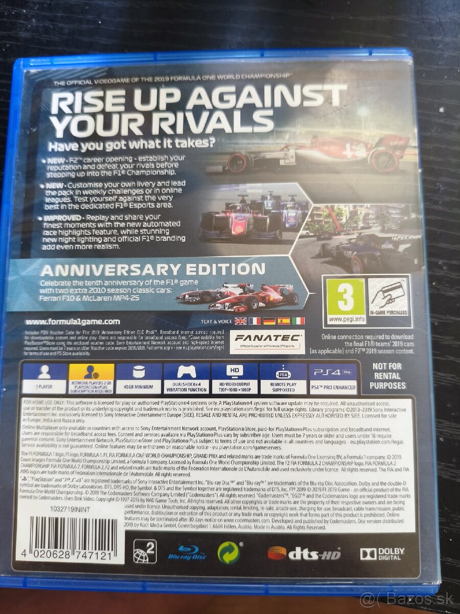 F1 2019 ps4 Aniversary edition - 2