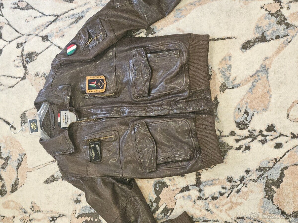 Aeronautica Militare pánska kožená bunda - 2