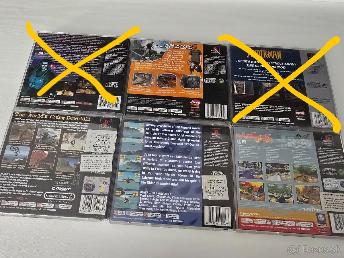 prazdne krabice + knizky na PS1 hry 10e/ks - 2